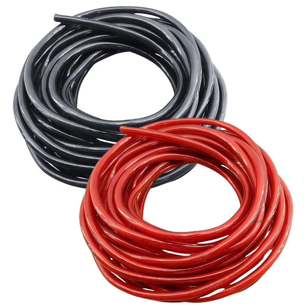 02 Metros Cabo 35mm Vermelho + 02 Metros Preto Fio Permak 100% Cobre