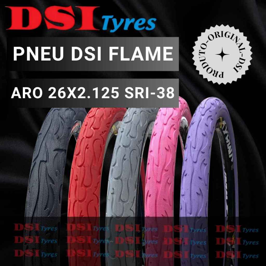 Pneu DSI Flame Aro 26 Similar Pneu Kenda Flame 26 Pneu Aro 26 Pneu DSI Flame Aro 26 X 2.125 SRI-38