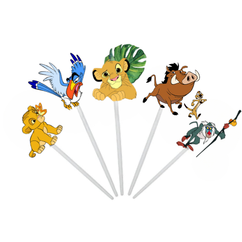 50 Topinhos Docinhos Brigadeiro Tema Rei Leão Topper Tags em Oferta na Shopee