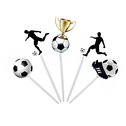 50 Topinhos Docinhos Brigadeiro Tema Futebol Topper Tags em Oferta na Shopee