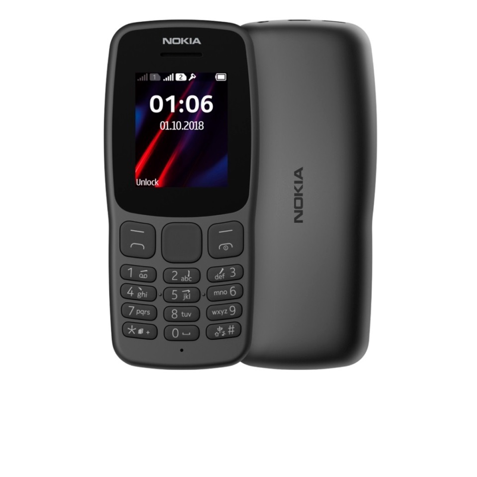 Celular Nokia 106 1 chip preto TA-1190 Desbloqueado para idoso Chip GSM 2G em Oferta na Shopee