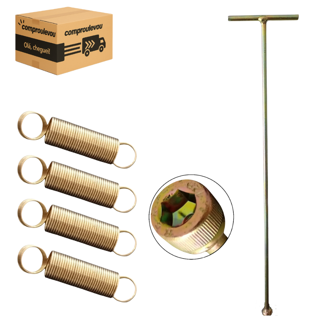 Kit Chave T 10mm Longa 48 Cm + 4 Molas LM-08 Compativel Lavadoras Brastemp Consul em Oferta na Shopee
