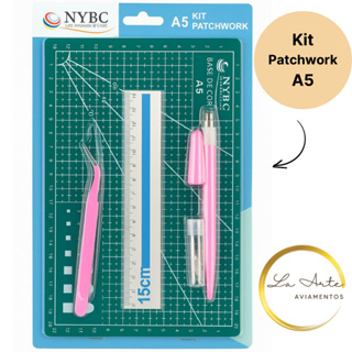 Kit base de corte 22x15 A5 com régua, estilete de precisão e pinça da NYBC em Oferta na Shopee