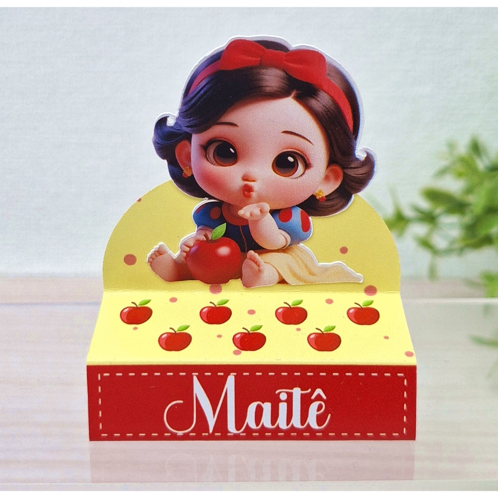 Porta bis duplo Personalizado *Papel Fotográfico* BRANCA DE NEVE CUTE BABY em Oferta na Shopee