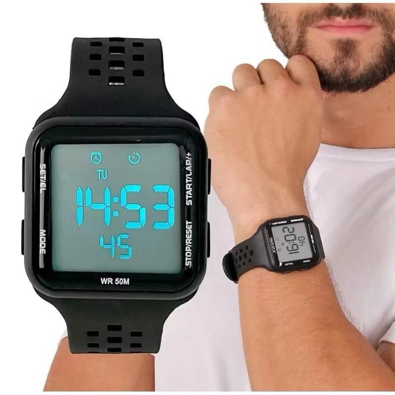 [PT01]Relógio Digital Masculino Esportivo Quadrado Pallyjane ⌚ À Prova D’Água 30M com Alarme, Cronôm em Oferta na Shopee
