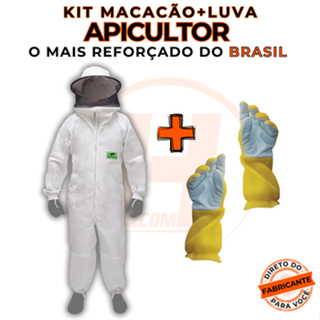 Macacão Apicultor Protspray + Par De Luva Apicultura Proteção Roupa Vestimenta Abelha Apicola Roupa em Oferta na Shopee