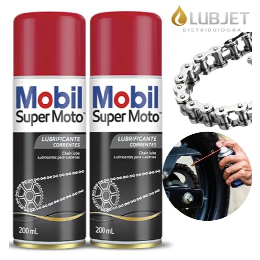 Kit 2x Lubrificante Mobil Chain Lube 200ml – Proteção e Alta Performance para Correntes em Oferta na Shopee