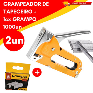 Grampeador de Tapeceiro Multifuncional – Estofado, Artesanato, Madeira, Tecido, Couro e Papelão em Oferta na Shopee