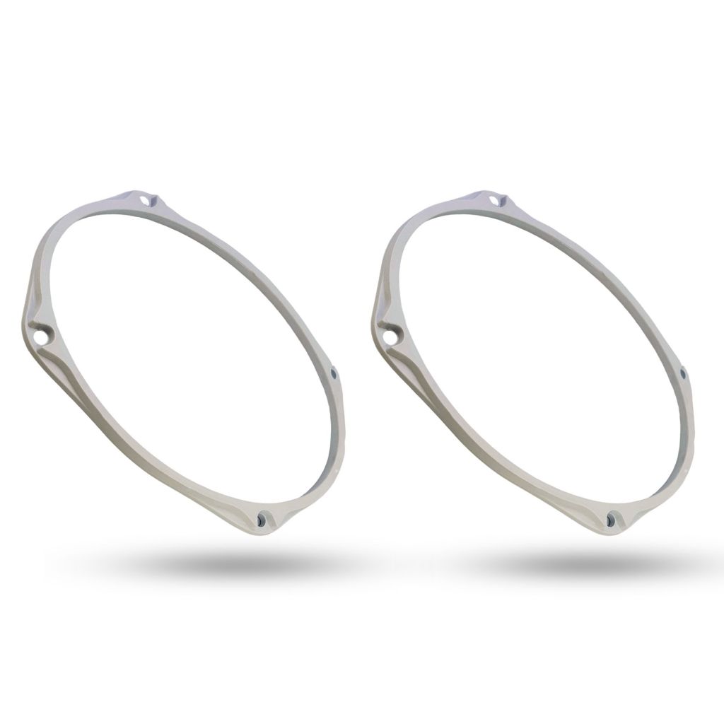 Kit 2 Aro Adaptador Alto Falante 6 Polegadas Som Automotivo 6x9 Modelo Branco Alto Falantes P/ 6 Pioneer em Oferta na Shopee