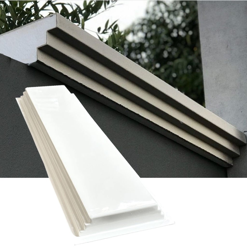 Fôrma 3d Pingadeira Capa de Muro 3 Degraus 100x19cm Molde para cimento/concreto IN390-A
