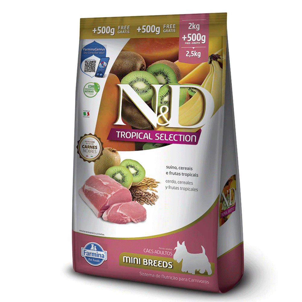 N&D TROPICAL SUINO CAO 2,5KG