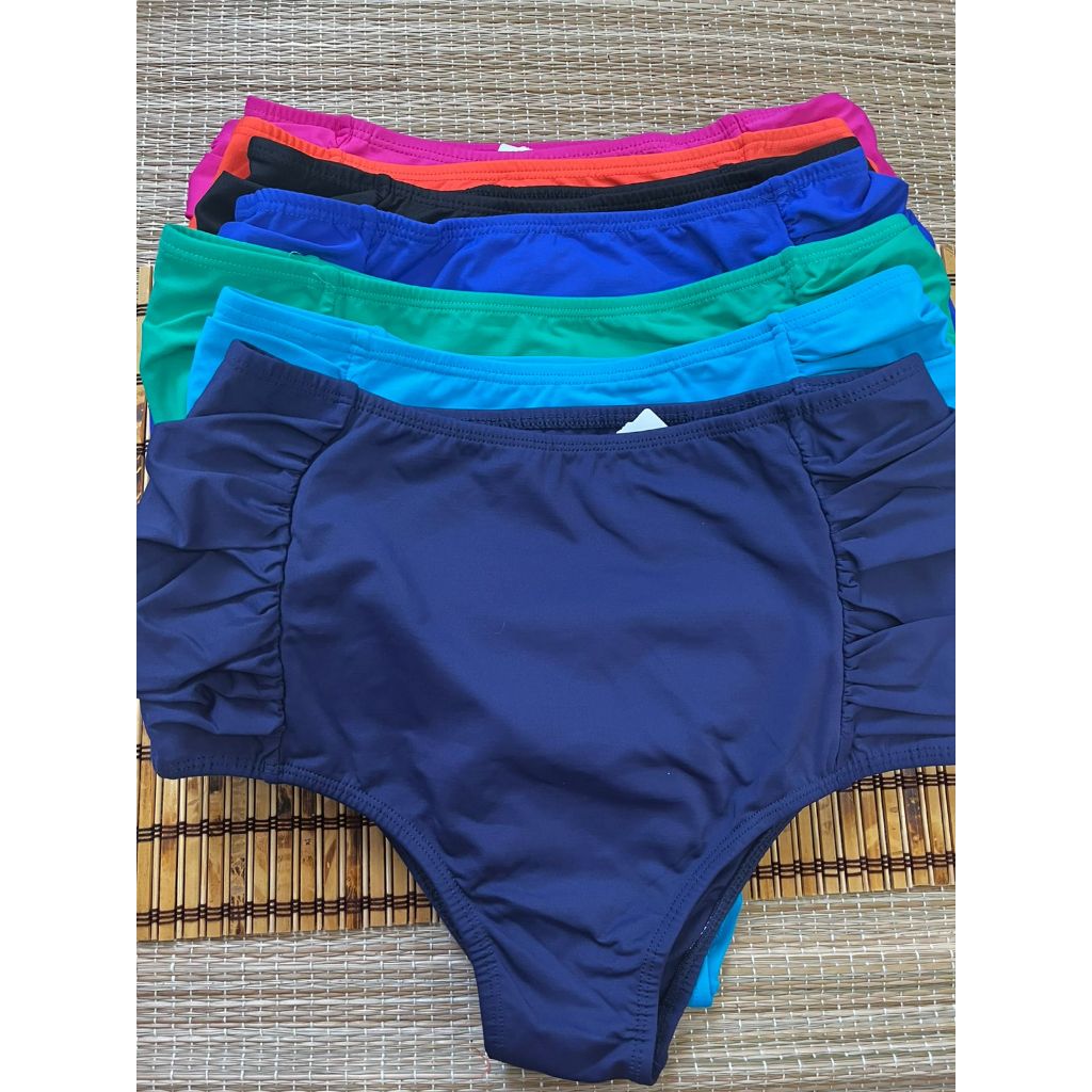 Calcinha de Biquíni cintura alta Modeladora Feminina - Moda Praia Confortável Várias Cores