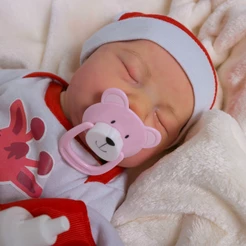 Bebê Reborn Boneca Realista De Olhos Fechados Pode Dar Banho