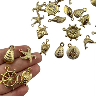 Pingentes Fundo do Mar em ABS 30 Peças - Para Colares Pulseiras e Acessórios em Oferta na Shopee