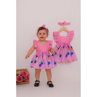 ROMER VESTIDO INFANTIL MENINA BABY VAQUINHA E BOLOFOFOS 6 mese a 1 ano e meio em Oferta na Shopee