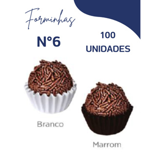 Forminha de papel para doces N°6 - 100 unidades - N6 Jm Distak em Oferta na Shopee