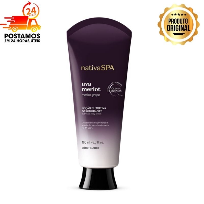 Loção Nutritiva Desodorante Nativa Spa Uva Merlot 180ml boticário