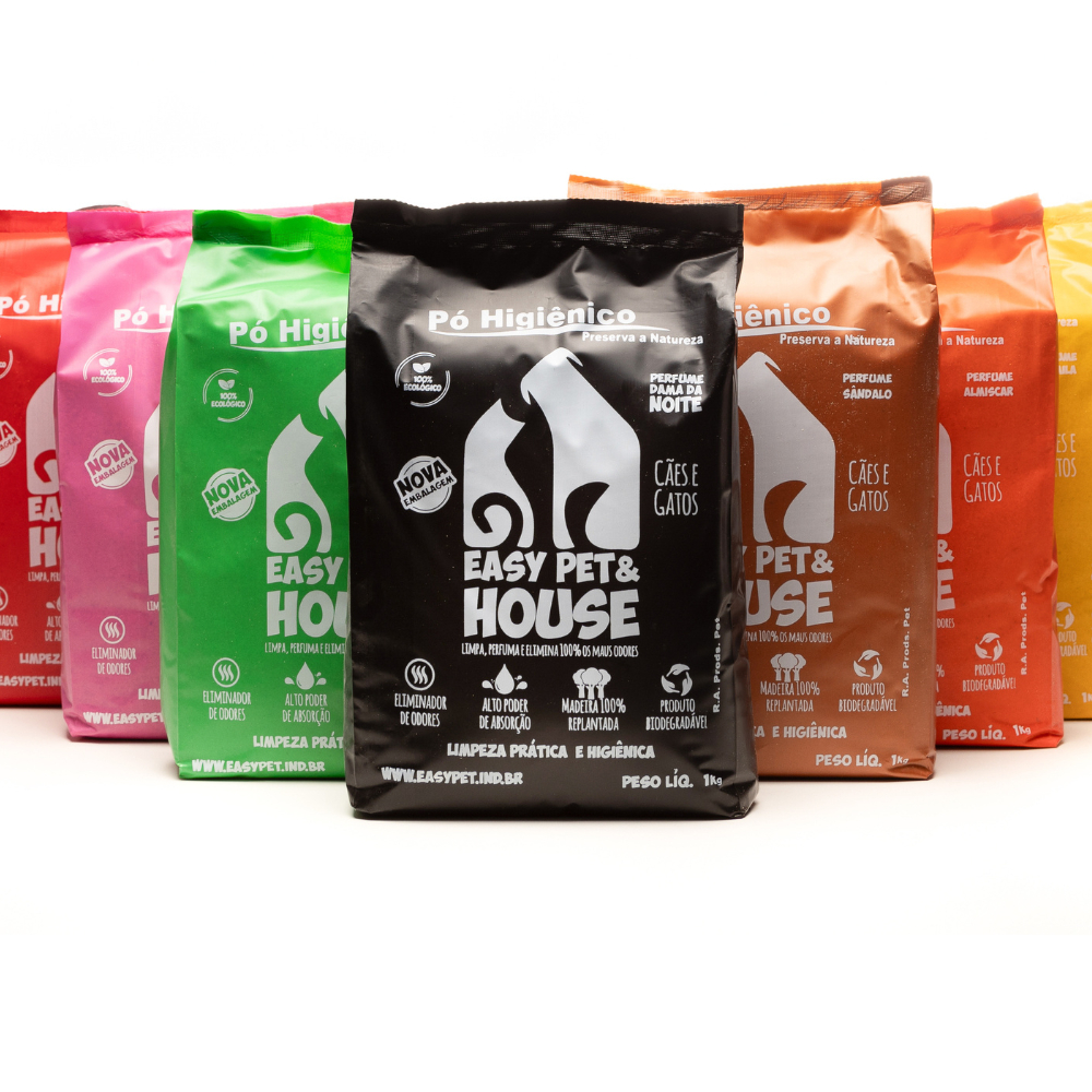 Pó Higiênico Pet Cães e Cachorros 1 Kg Elimina Odores Easy Pet e House