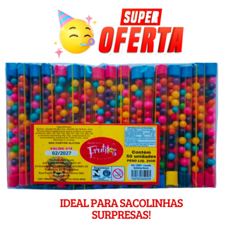 50 Tubinhos Balinhas Doces Frutitos - Lembrancinhas Festa Aniversário - Eventos escolares - Anos 80 em Oferta na Shopee