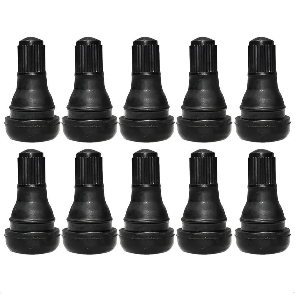 Kit 10 Bico De Pneu Válvula Tr412 Moto S/ Câmara Aro 14 A 24