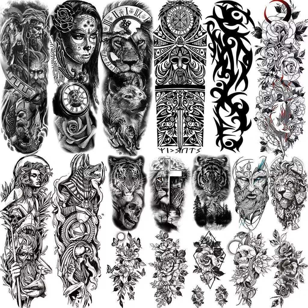 Kit 2 Tattoo Fake a Prova D'água Unisex Realistas 3D Festa Social Verão Praia Unisex-Tatuagem Temporária em Oferta na Shopee