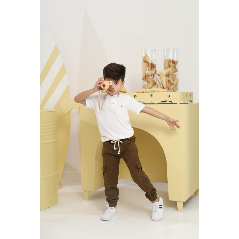 Calça Cargo Infantil Masculina Calça Cargo Brim Infantil e Juvenil com botão  com Bolsos – Confortável e Estilosa em Oferta na Shopee