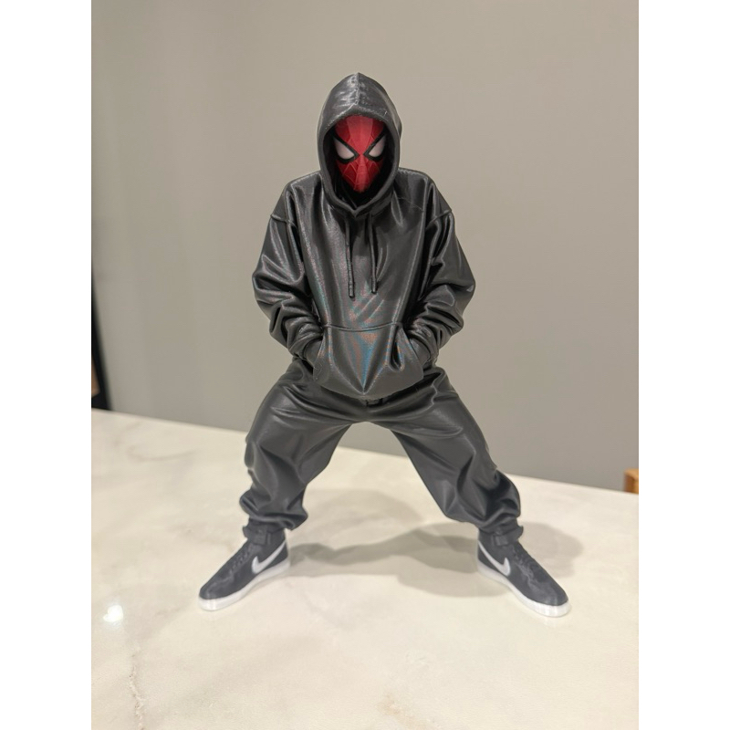 Boneco Homem Aranha Urbano Moletom Preto 3d