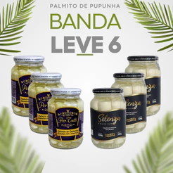 Kit 6 Palmito Em Conserva De Pupunha Banda Premium Selenza Per Tutti