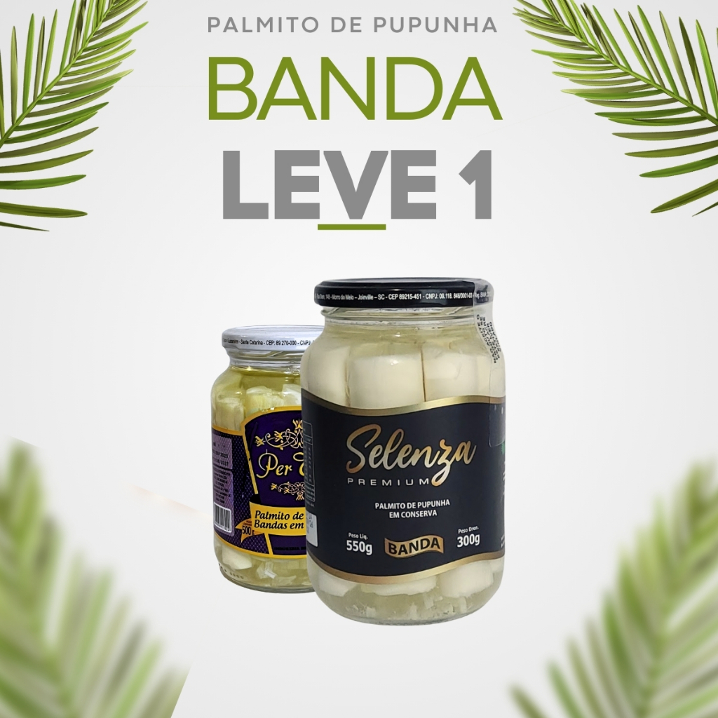 Palmito De Pupunha Banda Em Conserva 300g Selenza Premium Per Tutti