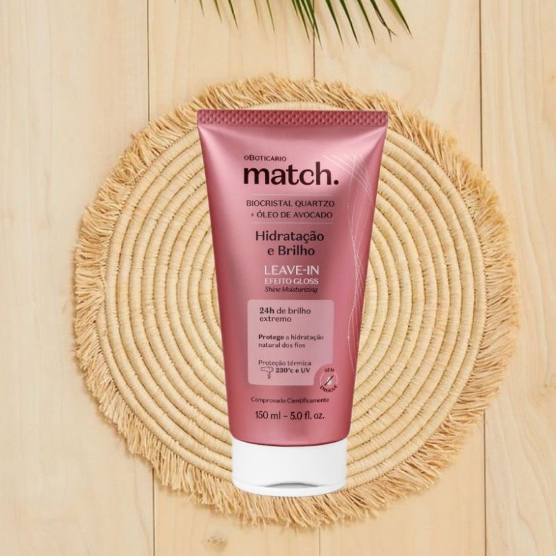 Leave-in Efeito Gloss Match Hidratação e Brilho, 150ml - O Boticário