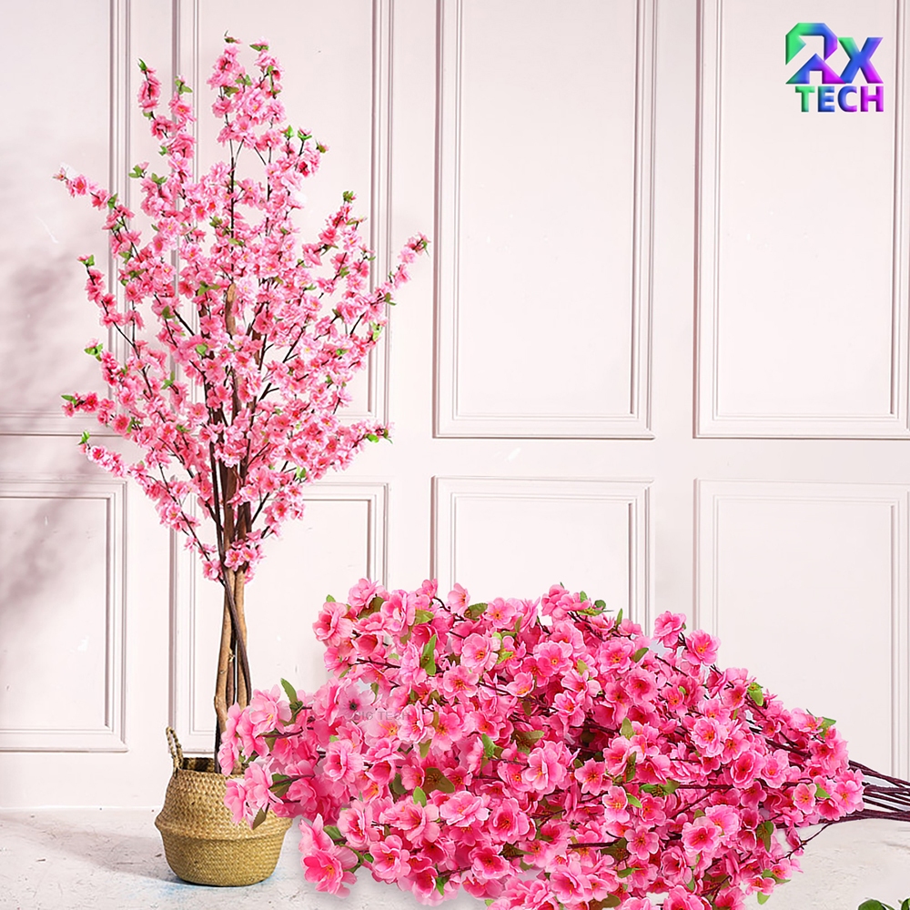 120CM 10Unidades 400 Flores Buquê De Flores Ramo De Cereja Artificial Decoração De Casamento RZF024 em Oferta na Shopee