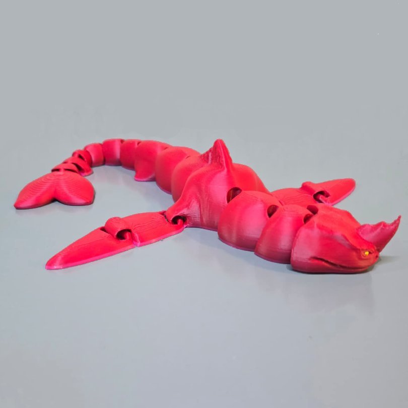 Fúria do Mar Articulado - Bravata Vermelha – Filme A Fera do Mar - Brinquedo Articulado