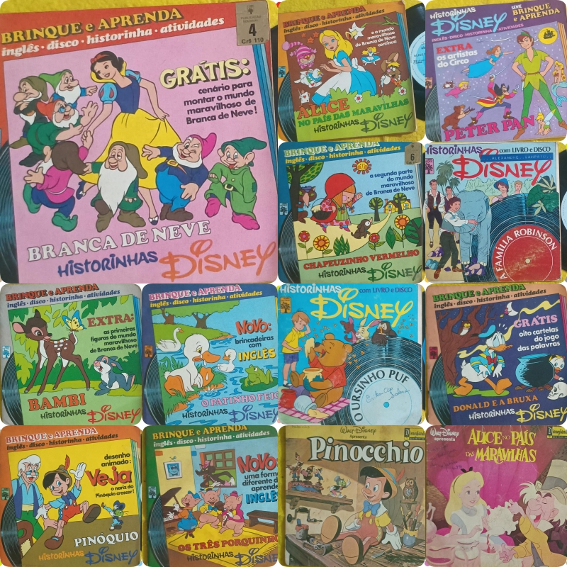 LP: COMPACTOS BR - INFANTIL Historinhas Disney e outros  [Venda Por Unidade ou Lote] Complete sua Coleção
