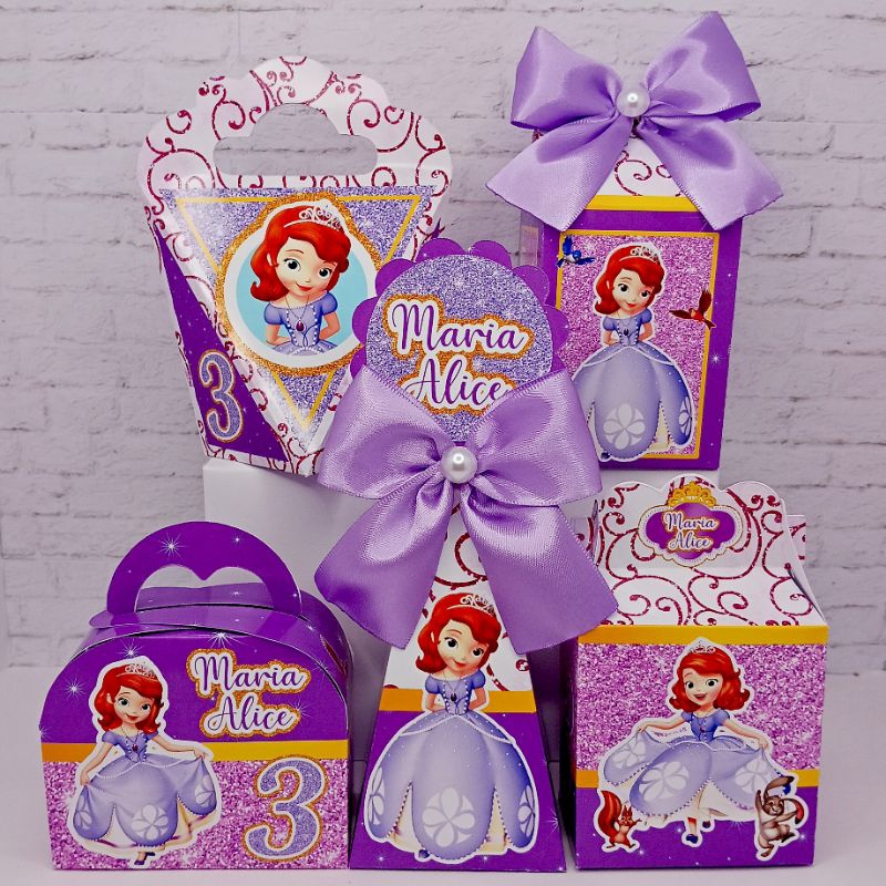 KIT (PEGUE E MONTE) PERSONALIZADOS PRINCESA SOFIA / LEMBRANCINHAS PERSONALIZADAS / MIMOS  PARA  ANIVERSÁRIO/PERSONALIZAD