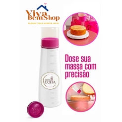 Bisnaga regadora umedecedora de massa com tampa regador estilo chuveirinho, capacidade 0,5L e trampa de 70ml