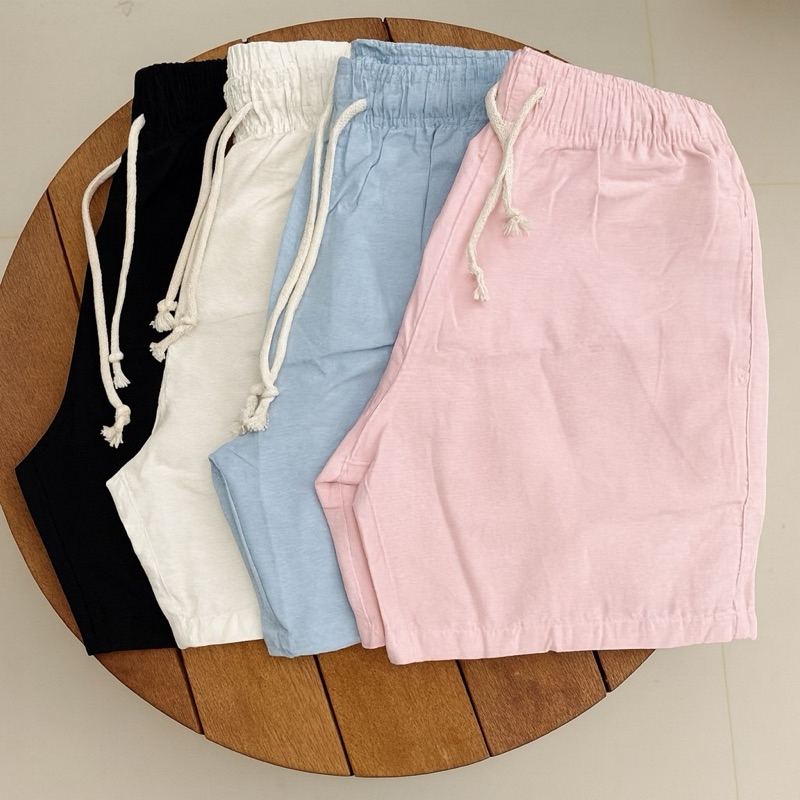 Short Brin Linho Masculino Mauricinho Bermuda Moda Praia