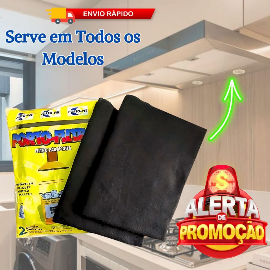 Imagem Filtros P/ Coifa Manta Depurador Exaustor Universal Preto - Suggar Bosch Feltro