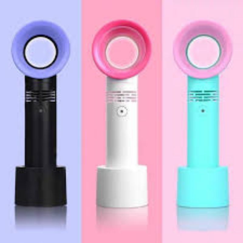 Ventilador sem Hélice 3 Velocidades com Bateria Recarregável Secagem Cílios Manicure- Branco/Rosa Preto/Lilás Verde/Rosa