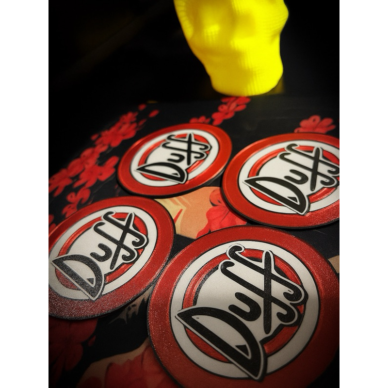 Kit 4 Porta copos Duff beer impressão 3D