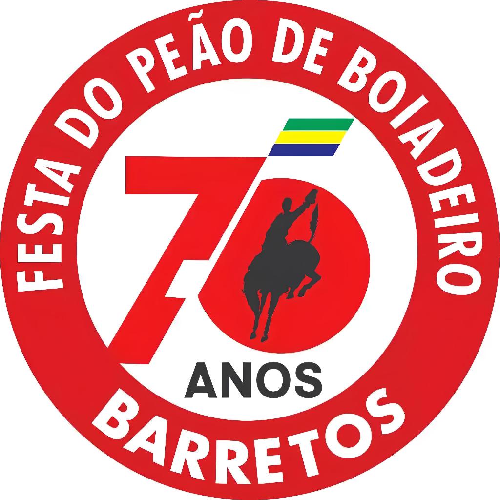 Adesivo festa de peão de barretos 28x28cm - Adesivo Barretão 2025 - Festa do Peão Barretos Rodeio