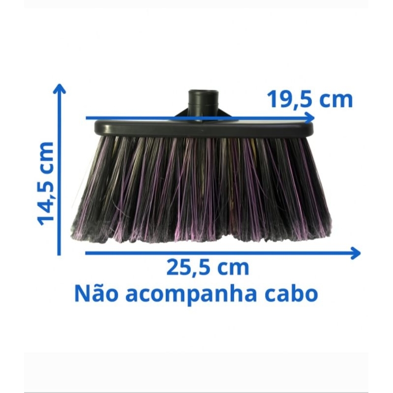 Detalhes do Kit 3 Vassouras Exatinha Esponflora Sem Cabo