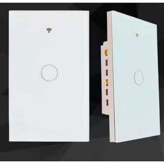 Interruptor Inteligente Touch Wi-Fi 1/2 Botão Smart Automação,Compatível Google Alexa Smart Tuya