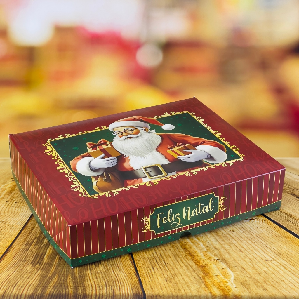 10 CAIXA P/ PRESENTE NATAL M 25X20X5 - NOEL 5740 (NATAL 2025 IDEIA) (CHOCO)