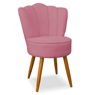 Envio Imediato - Cadeira Poltrona Pétala Decorativa Pétalas De Flor Sala De Estar Recepção Veludo Pés Palito em Oferta na Shopee