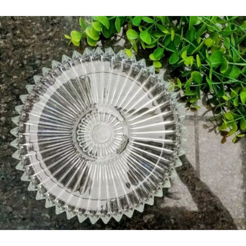 Prato / Travessa de Vidro Centro de Mesa Luxo Brasília Dumiat 29,5cm