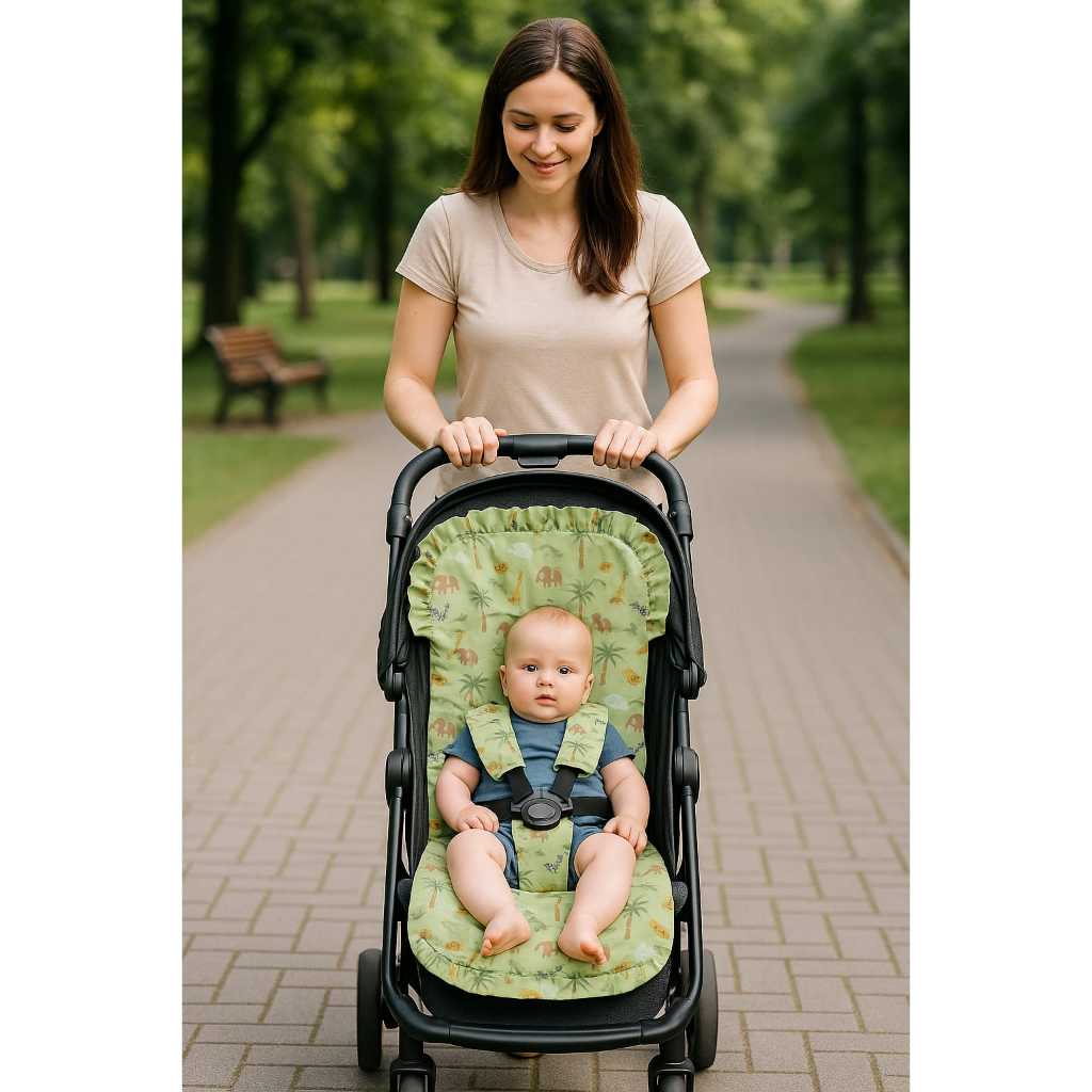 Capa De Carrinho de Bebê Colchonete Acolchoado Menino Menina Algodão Universal em Oferta na Shopee