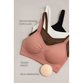 Sutiã Amamentação PLUS SIZE Confortável Macio e Sem Aro - Toque Suave - Prático e Ajustável - Conforto de Mãe em Oferta na Shopee
