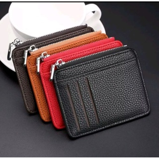 Porta Cartão Unissex Couro Sintético com Ziper Porta Moeda 8071 em Oferta na Shopee