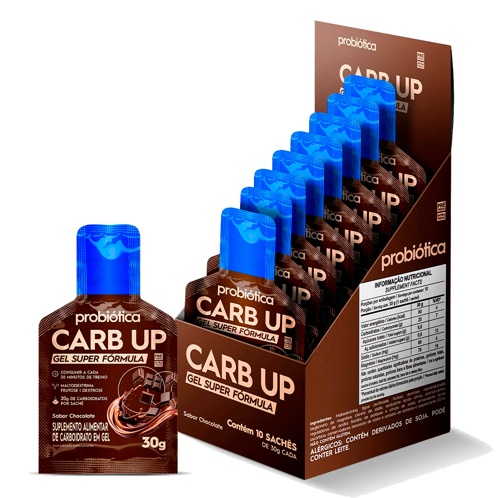 Probiótica Carb Up Super Fórmula - Gel de Carboidrato sem Cafeína - Pedal Endurance Bike