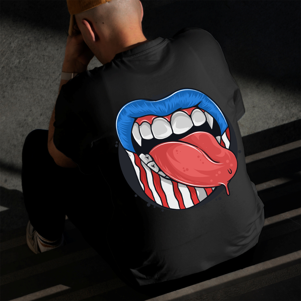 Camiseta Masculina Estampada Boca EUA  100% Algodão Estilo Conforto Diário Do Tamanho P ao GG